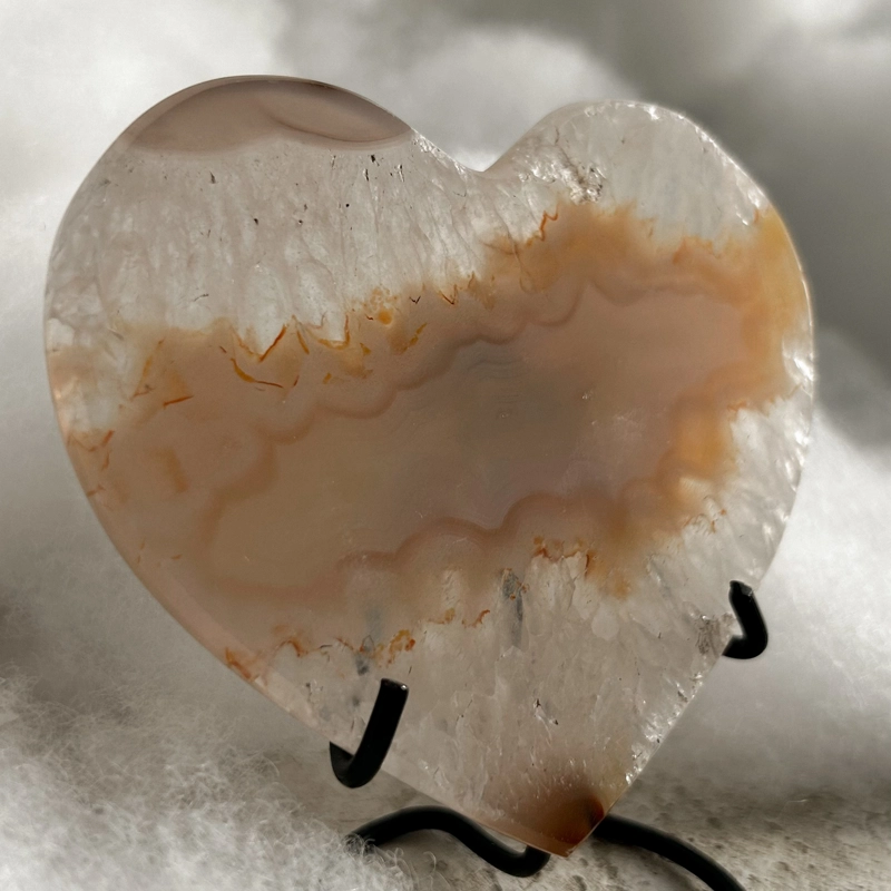 cuore in Quarzo con Agata